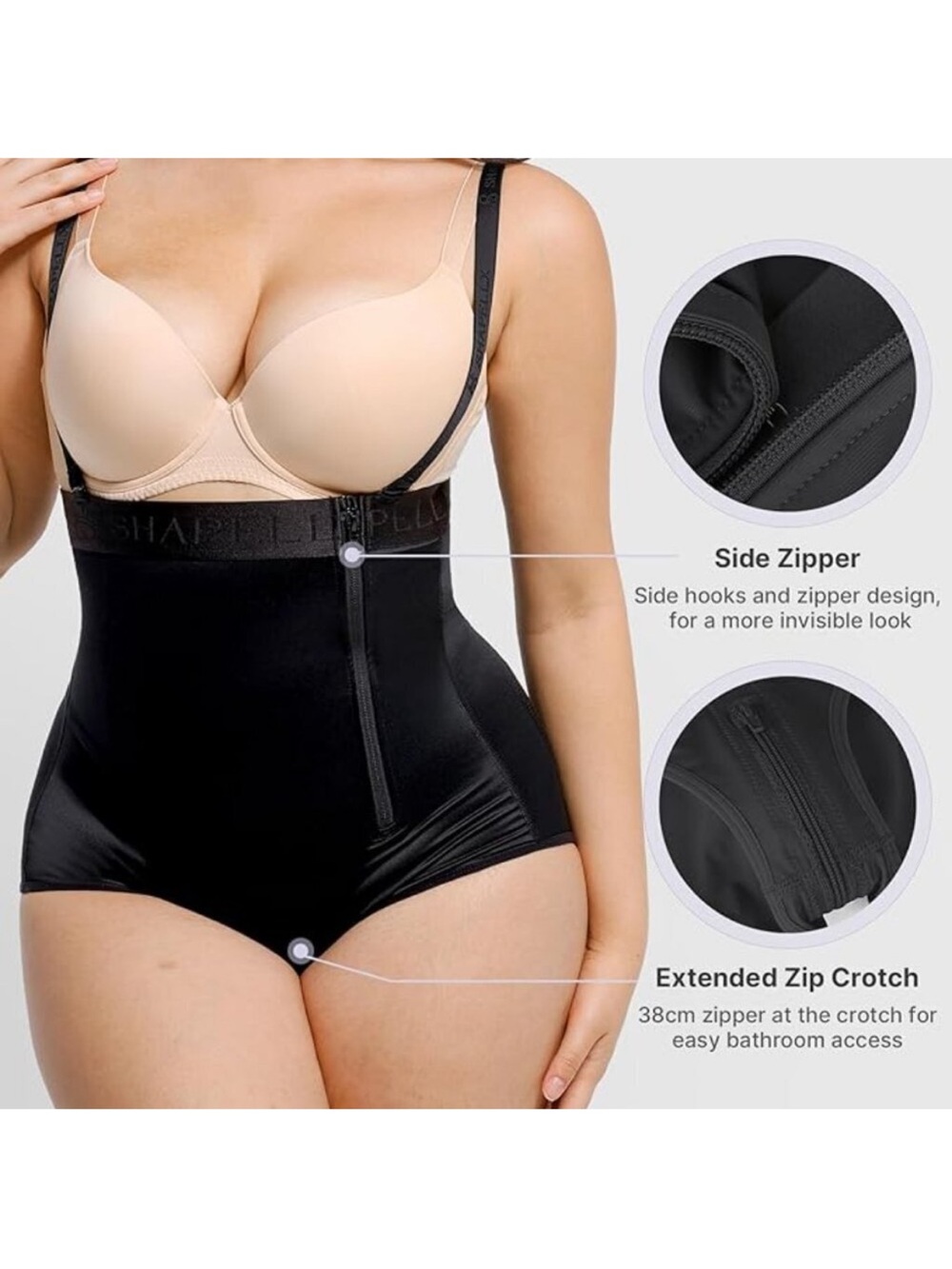 SHAPELLX Shapewear Tummy Control Panty Black Size 3XL NEW